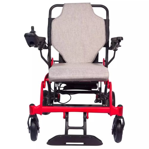 RedCarbonFiberFoldingLithiumWheelchairfront